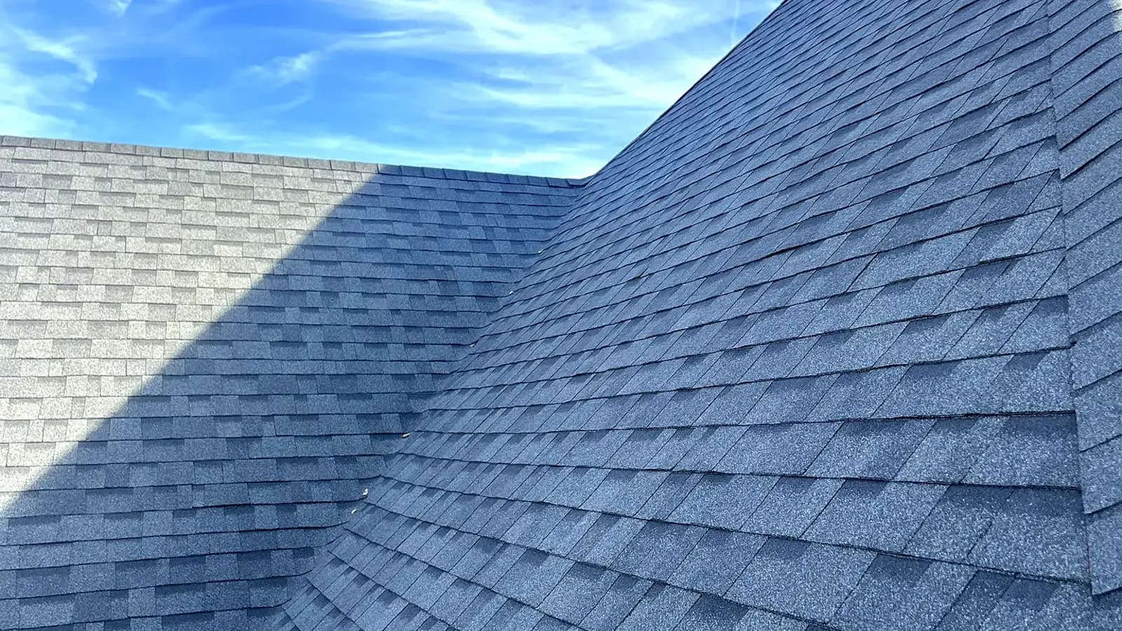 Completed steep-slope architectural shingle roof in Estate Gray on a historic home in Grand Junction, Colorado
