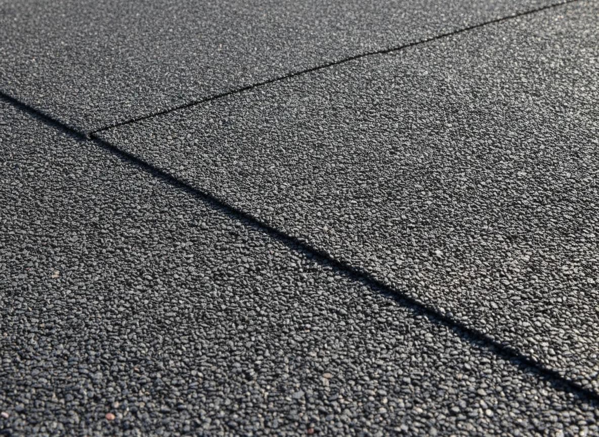 Illustrative material detail of granulated modified bitumen cap sheet